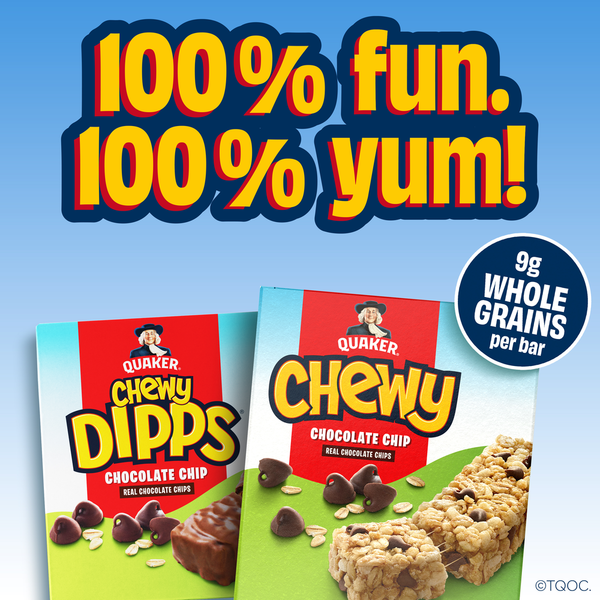 Quaker Chewy Dipps Granola Bars, Chocolate Chip - Pack