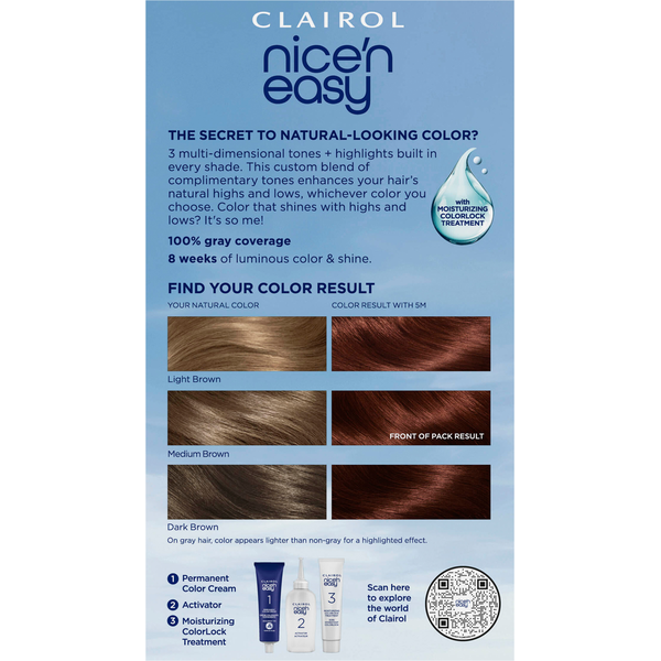 Nice’n Easy Medium Mahogany Brown 5M Permanent Hair Color