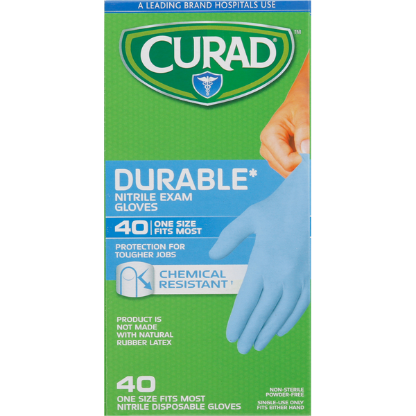 CURAD Exam Gloves, Nitrile, Disposable