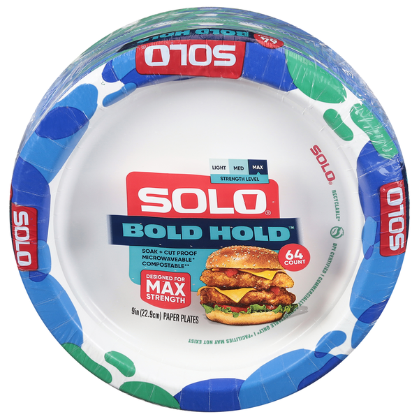 SOLO Paper Plates, Max Strength