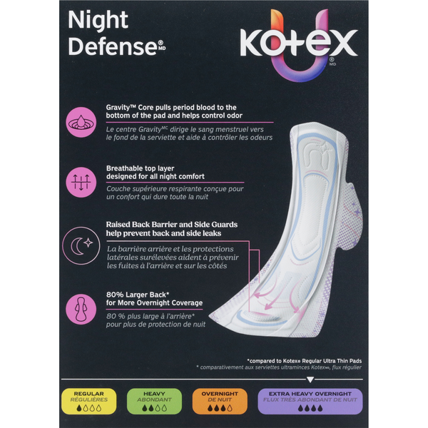 U by Kotex Ultra Thin Extra Heavy Overnight Pads + Wings