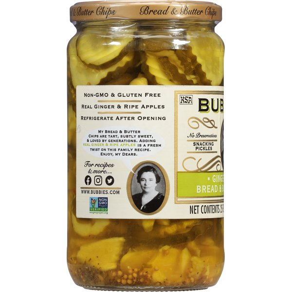 Bubbies Bread & Butter Chips, Ginger Apple