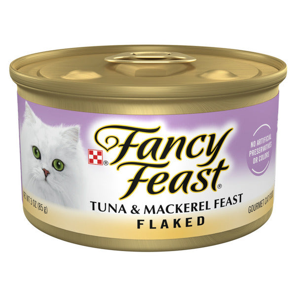 Purina Fancy Feast Wet Cat Food Flaked Tuna and Mackerel Feast DestGlow