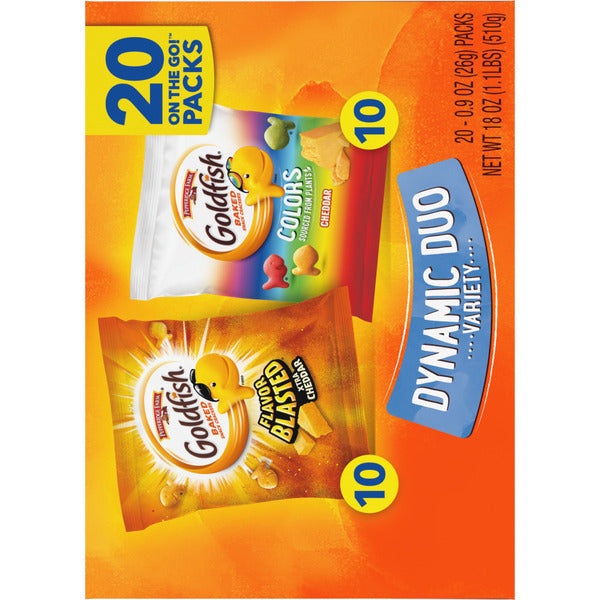 Pepperidge Farm Goldfish Colors Cheddar and Flavor Blasted Xtra Cheddar Crackers