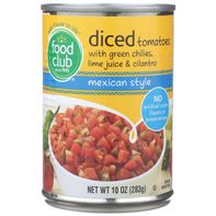 Food Club Mexican Style Diced Tomatoes With Green ...
️
