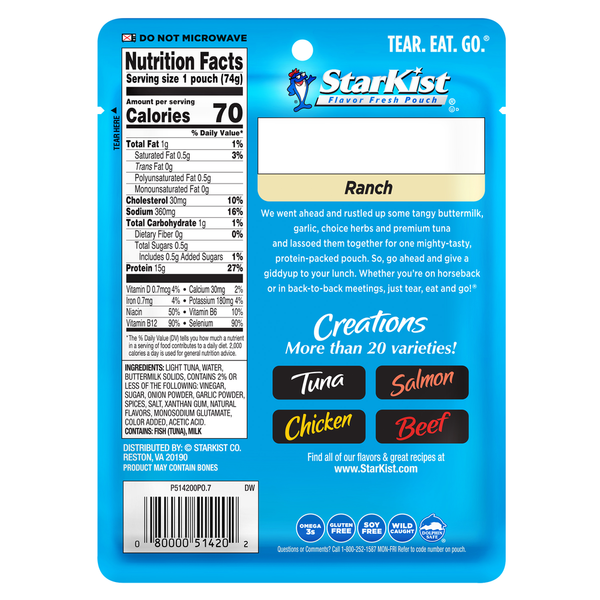 StarKist Tuna Creations Ranch Pouch
