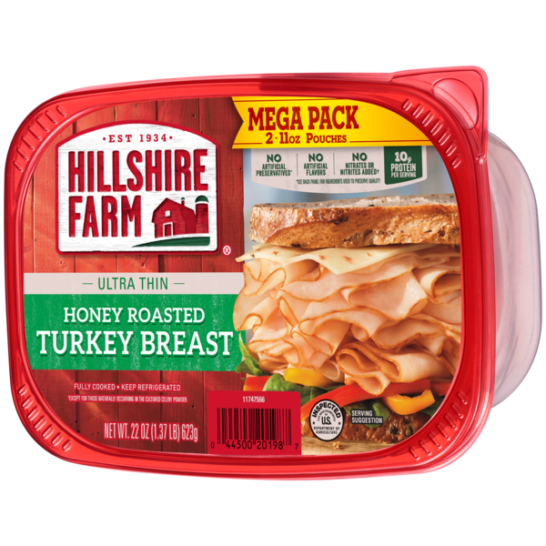 Hillshire Farm Ultra Thin Sliced Honey Roasted Turkey Breast Sandwich Meat, 22 oz