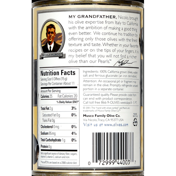 Pearls Small Pitted California Ripe Olives