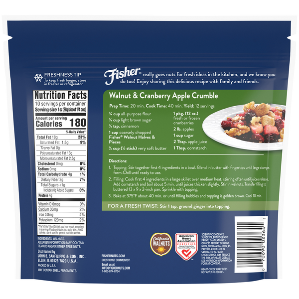 Fisher Walnuts Halves & Pieces