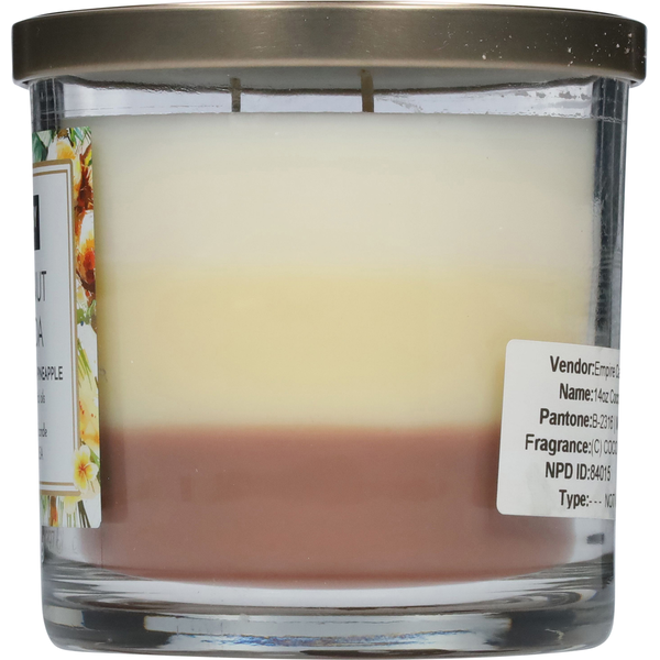 Tuscany Candle Candle, Scented, Soy Blend, Coconut Colada