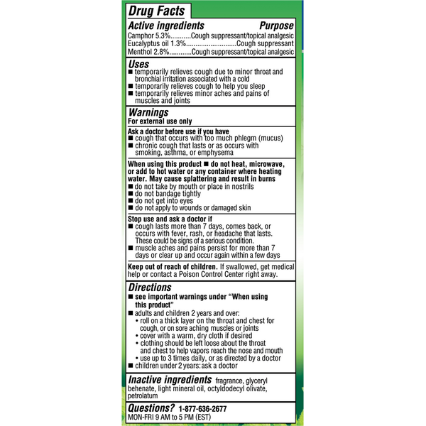 Mentholatum Vaporizing Rub, Maximum Strength, No Mess