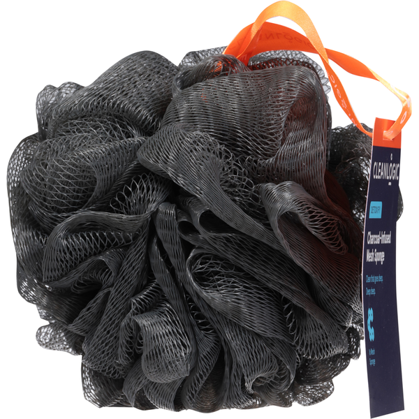 Cleanlogic Body Care Detoxify Charcoal-Infused Mesh Sponge
