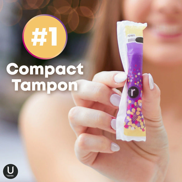 U by Kotex Click Compact Unscented Tampons, Regular