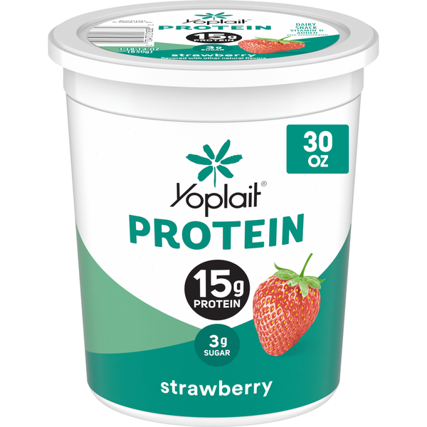Yoplait Protein Strawberry Yogurt Cultured Dairy Snack Tub