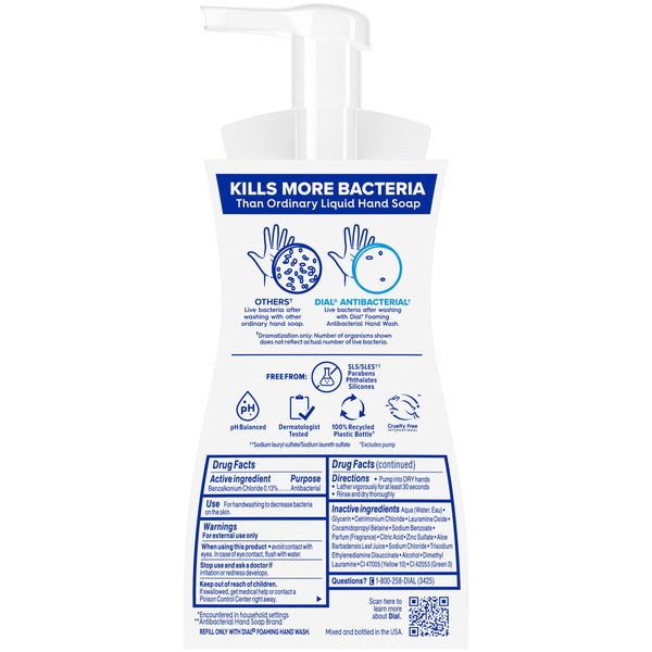 Dial Antibacterial Defense Fresh Pear Scent Foaming Hand Soap, 7.5 fl oz