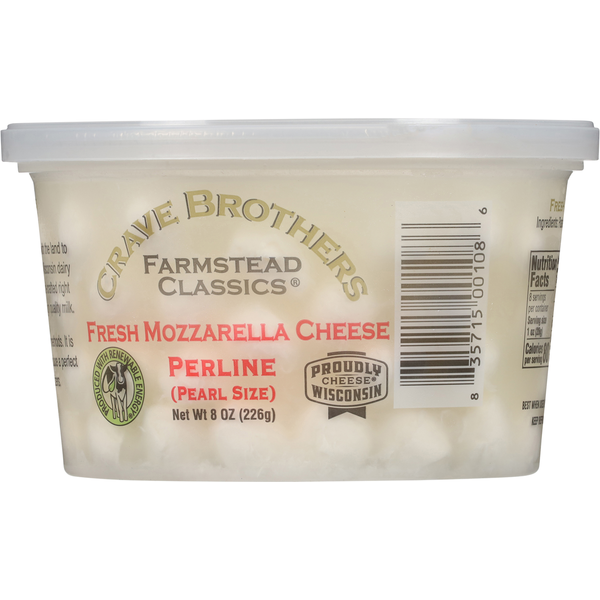 Crave Brothers Fresh Mozzarella Cheese Pearl Size