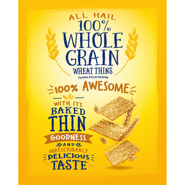 WHEAT THINS Original Snacks, Whole Grain Wheat Crackers, Snack Crackers, Party Size 20 oz