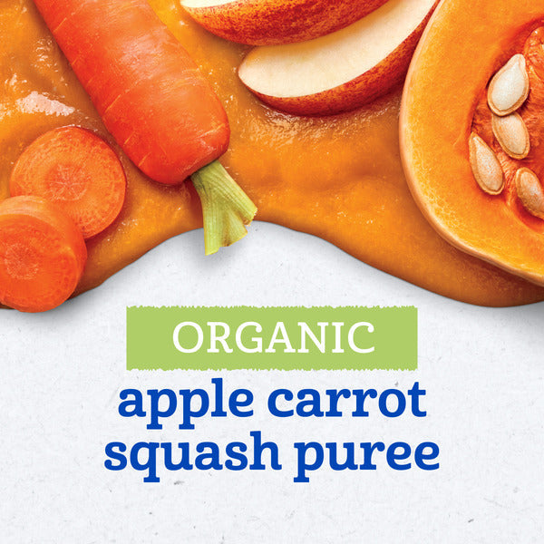 Gerber Stage 2 Baby Food Organic Apple Carrot Squash Puree Pouch