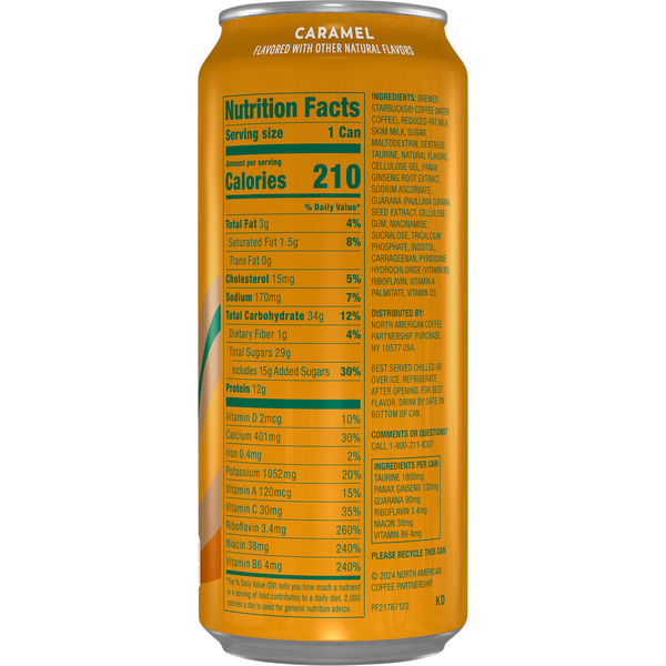 Starbucks Energy Coffee Beverage, Caramel, Doubleshot
