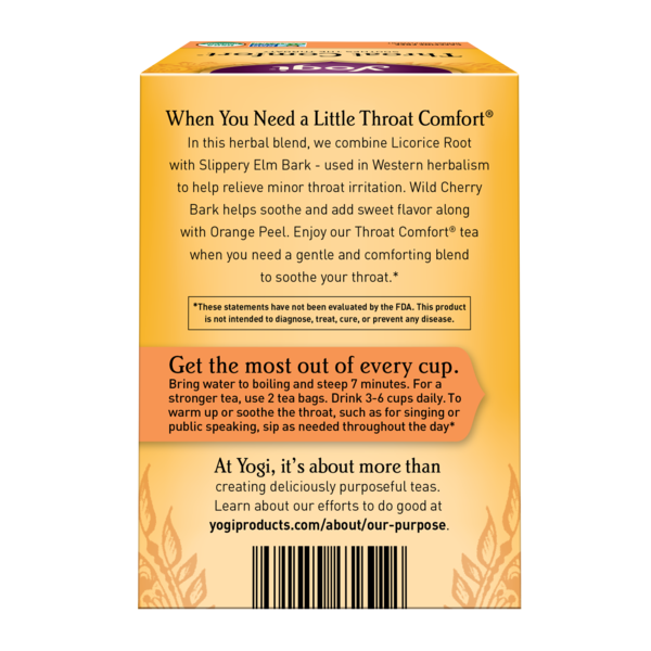 Yogi Tea Herbal Tea, Throat Comfort, Caffeine Free