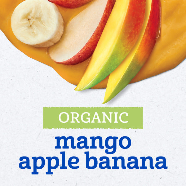 Gerber Stage 2 Baby Food Organic Mango Apple Banana Jar Non-Gmo Baby Puree