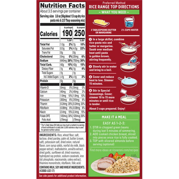 Rice-A-Roni Herb Butter Rice Mix