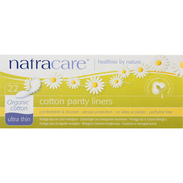 Natracare Panty Liners, Organic Cotton, Ultra Thin