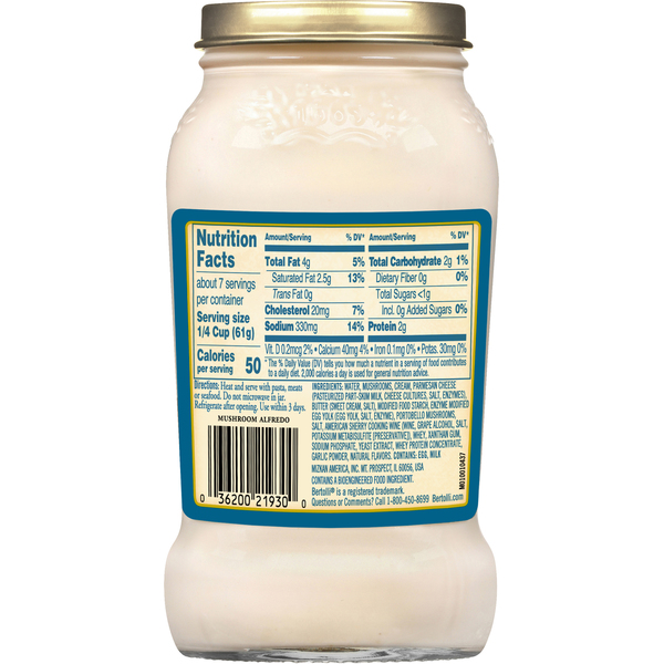 Bertolli Mushroom Alfredo Sauce