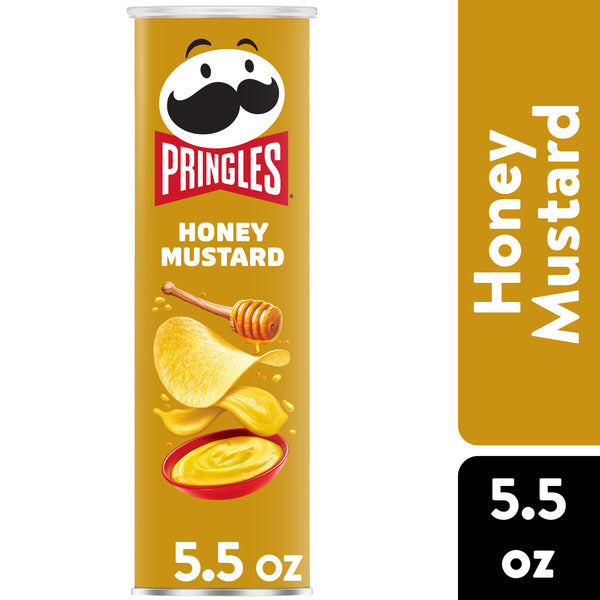Pringles Honey Mustard Potato Crisps Chips, Lunch Snacks, 5.5 oz