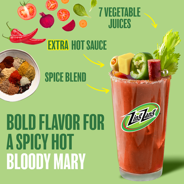 Zing Zang Blazing Bloody Mary Mix, Non-Alcoholic Cocktail Mixer