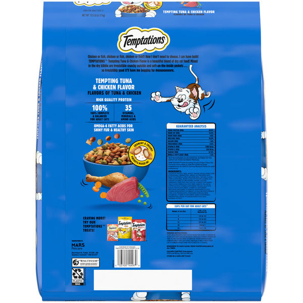 TEMPTATIONS Complete Nutrition Tuna & Chicken Flavor Adult Dry Cat Food