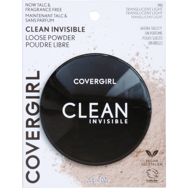 COVERGIRL Loose Powder, Clean Invisible, Translucent Light 110