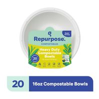 Repurpose Compostable Bowls (16 oz), 20 CT️ DestGlow