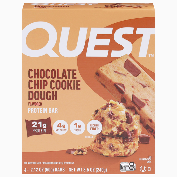 Quest Chocolate Chip Cookie Dough Flavored Protein Bar