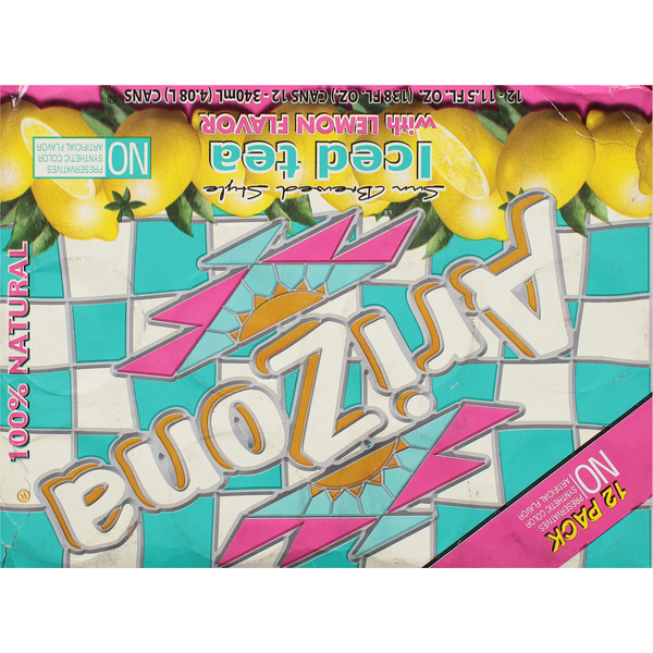 AriZona Sun Brewed Style Iced Tea with Lemon Flavor, Cans