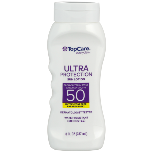 TopCare Ultra Protection Water Resistant Uva/Uvb Broad Spectrum Spf 50 Sunscreen Lotion
