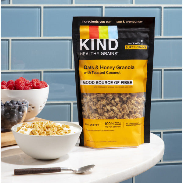 KIND Healthy Grains Clusters Oats & Honey Granola with Toasted Coconut