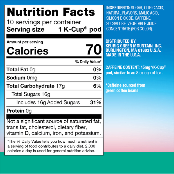 The Original Donut Shop Beverage Mix, Strawberry Acai, Iced Refreshers, K-Cup Pods