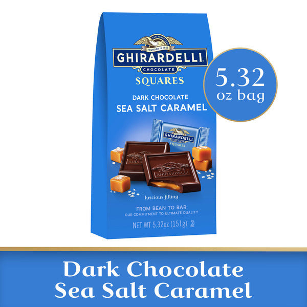 Ghirardelli Dark Chocolate Sea Salt Caramel Squares