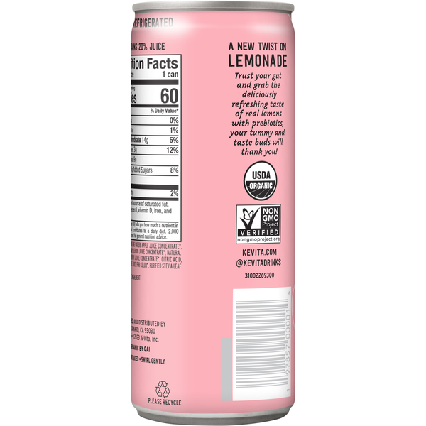KeVita Strawberry Sparkling Lemonade with Prebiotics