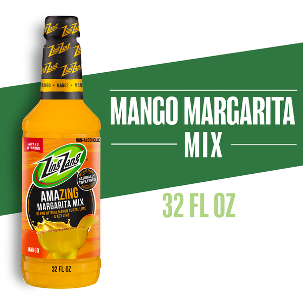Zing Zang Amazing Mango Margarita Mix, Non-Alcoholic Cocktail Mixer
