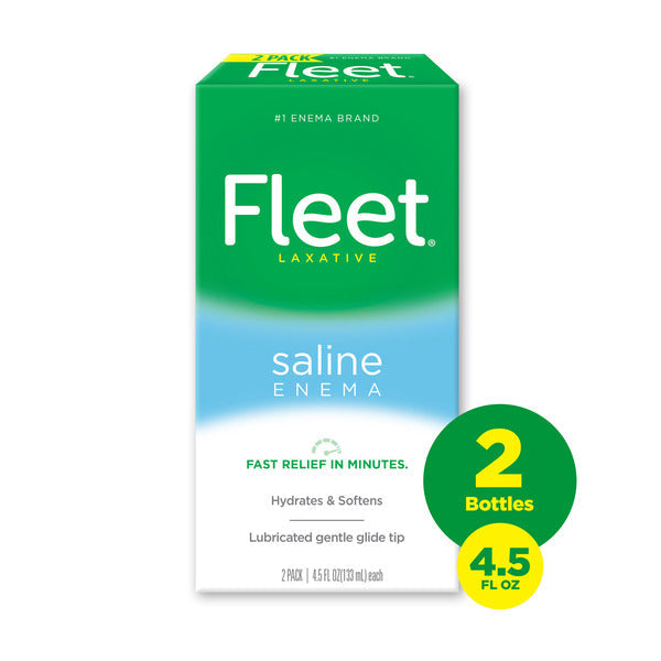 Fleet Laxative Saline Enema with Gentle Glide Tip