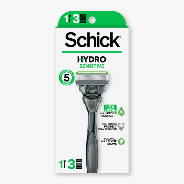 Schick Sensitive Razor, 1 Razor Handle with 3 Razor Refills