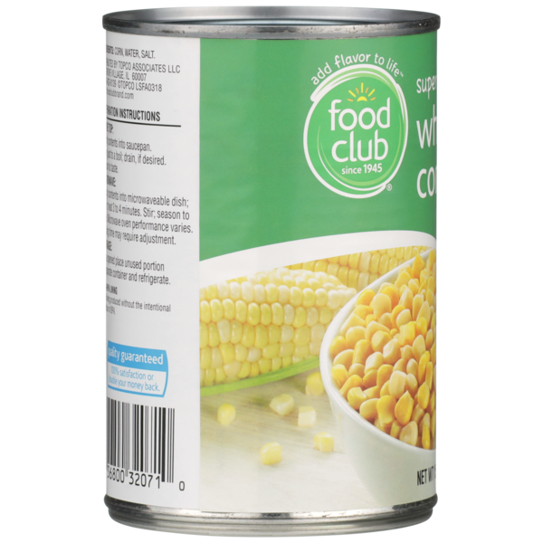 Food Club Super Sweet White & Gold Whole Kernel Corn