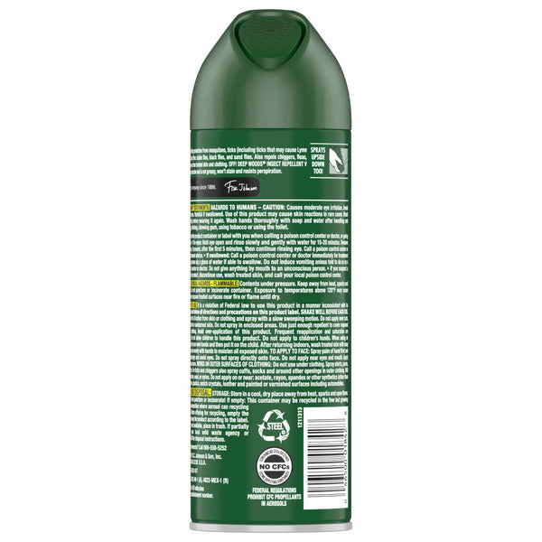 OFF!® Deep Woods Insect Repellent Aerosol Spray, up to 8 Hours of Protection