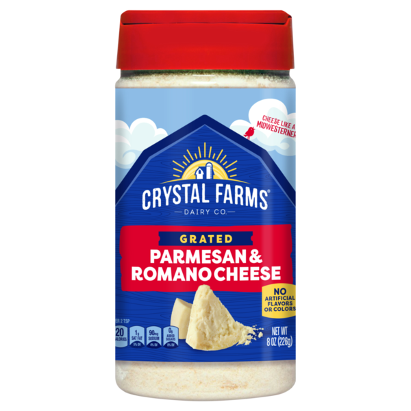 Crystal Farms Grated Parmesan & Romano Cheese