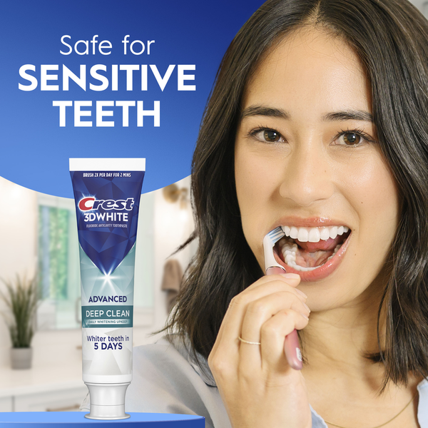 Crest 3DWhite Advanced Toothpaste, Deep Clean, 2 Pack