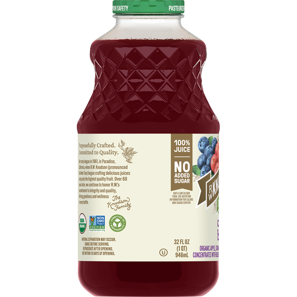 R.W. Knudsen Family Organic Cranberry Blueberry Flavored Juice