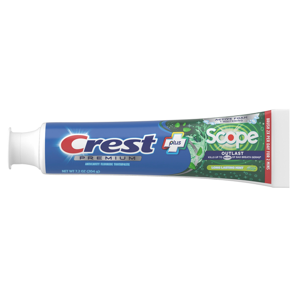 Crest Premium Plus Scope Outlast Toothpaste, Long Lasting Mint Flavor