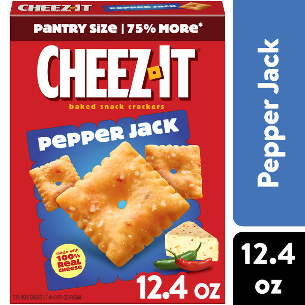 Cheez-It Pepper Jack Cheese Crackers, Baked Snack Crackers, 12.4 oz